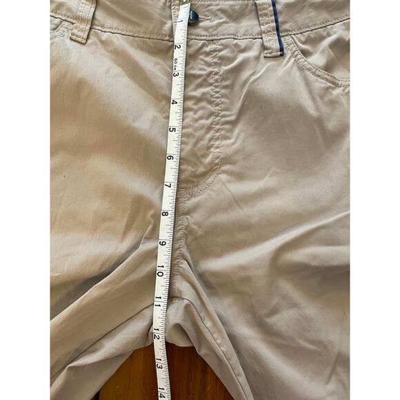 Johnnie-O Prep-formance Mens Golf Pants Size 33x34 Beige Straight Chino Solid - Picture 10 of 12